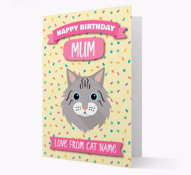 'Happy Birthday Mum' - Personalised {breedCommonName} Birthday Card